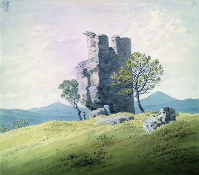 Het kasteel in Teplitz door Caspar David Friedrich